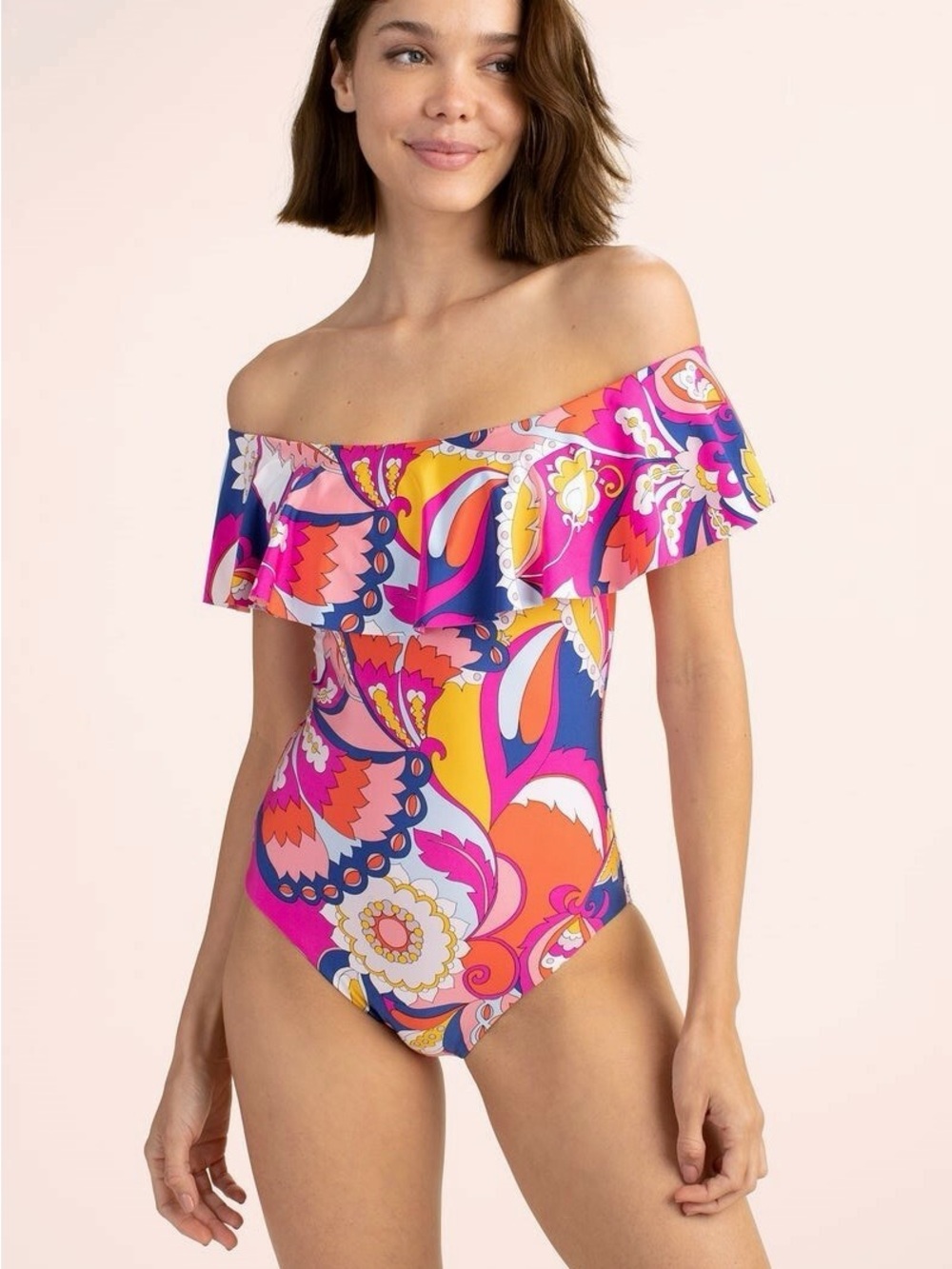 Trina Turk Sevilla Off Shoulder One Piece Size 10